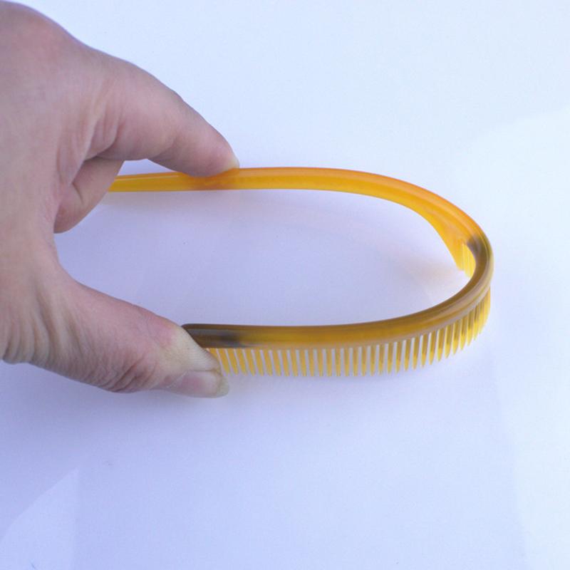 1 Piece Of Cowhide Comb, Yellow Anti-Static, Thick And Durable Cowhide Color Comb