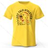 Men's Less Talk Athletics Printed T-Shirt 100% Cotton Harajuku Oversized Funny Graphic Tees for Men Women Summer Tops