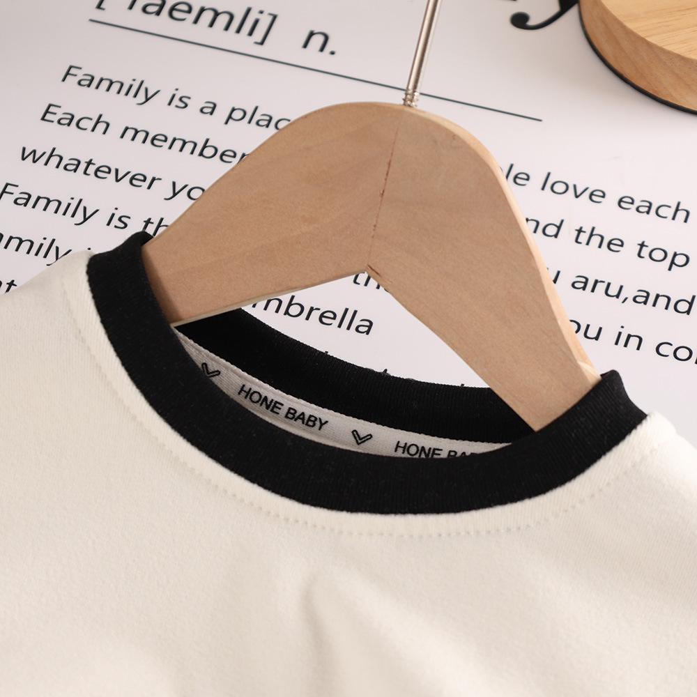 Girls' Embroidered Bow Long-Sleeve T-Shirt for Spring & Autumn