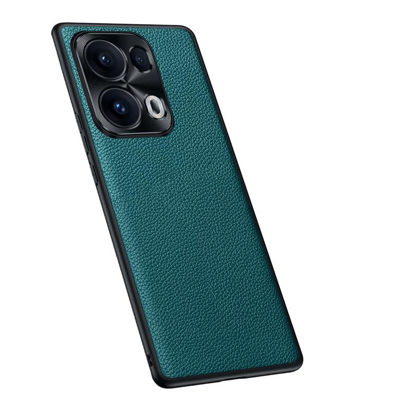 Applicable To OppoReno13pro Shell High-end Lychee Pattern Reno12 Male and Female Anti-fall Lens 11p Business Leather Case