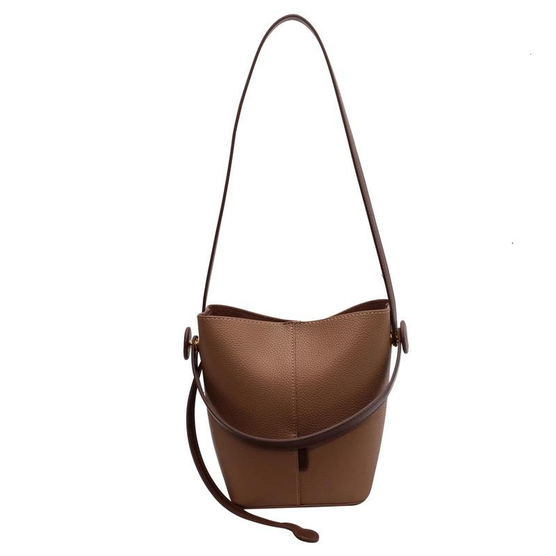 Advanced sense of foreign style small bag women's 2025 new niche portable vegetable basket bag fashion shoulder bucket messenger bag