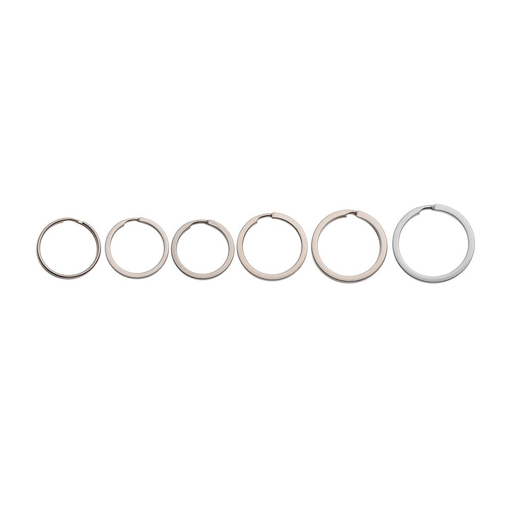 10Pcs/Pack Useful Connectors Clasps Keychain Stainless Steel Split Key Ring Chain Loop