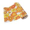 OKA Luance Cupboard Sheet, Approx. 30cm X 120cm, Orange (Protection, Storage, Retro Showa Era, Floral Pattern)