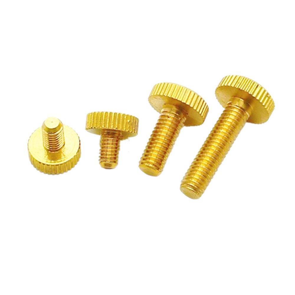 

10 шт. M6 винты с накатанной головкой, медные плоские латунные болты, электронные винты с ручной затяжкой