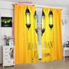 2PCS Ramadan auspicious (Lantern) Blessing Ramadan printed curtain polyester material suitable for bedroom living room,