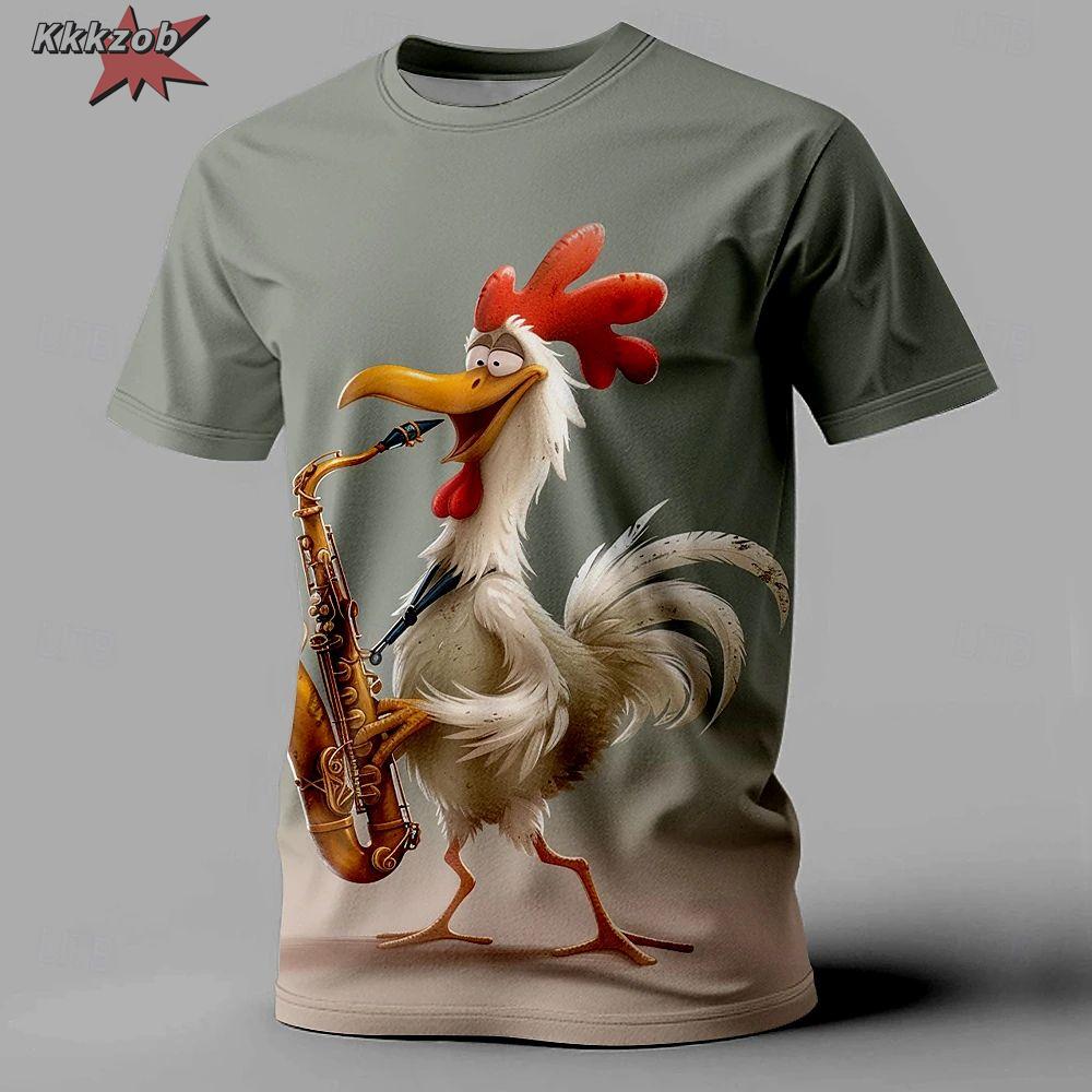 Men's TShirt Cartoon Duck Print T-Shirts for Men's Clothing Outdoor Street Funny T Shirts Oversized T-Shirt Man Designer Clothes