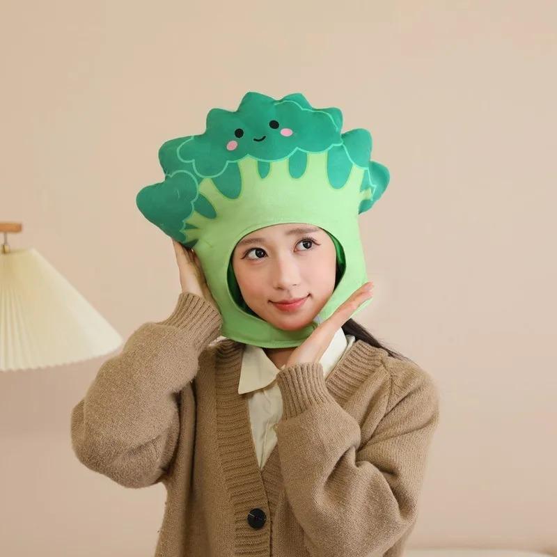 Cartoon Costume Headpiece Performance PropVegetable Hat Broccoli Print Headband Photo Prop
