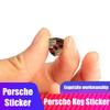 Car Remote Key Sticker Aluminum Emblem Decoration Decal For Porsche Panamera Taycan 911 718 Macan Cayenne Boxster Cayman 918