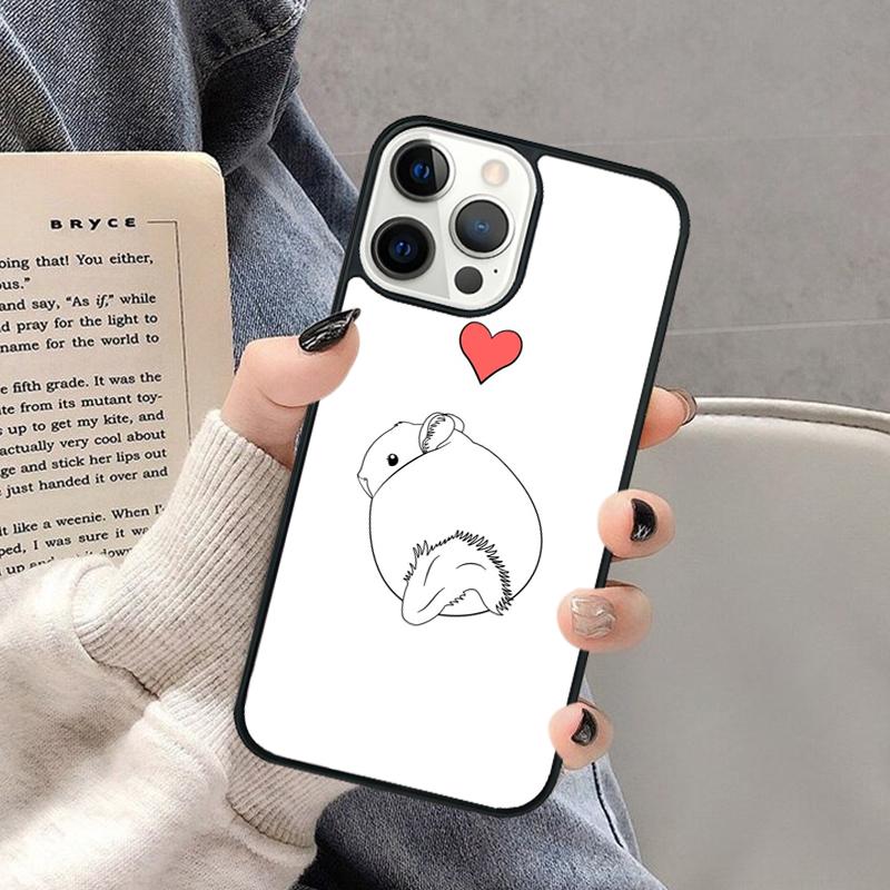 Cute Cartoon Chinchilla Phone Case for iPhone 17 Air 16 16e 15 Plus for Apple 13 11 12 14 Pro Max Cover coque Shell