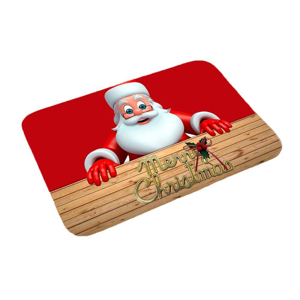 Home Decor Santa Claus Living Room Carpet Outdoor Carpet Xmas Doormat Floor Mat Christmas Mat