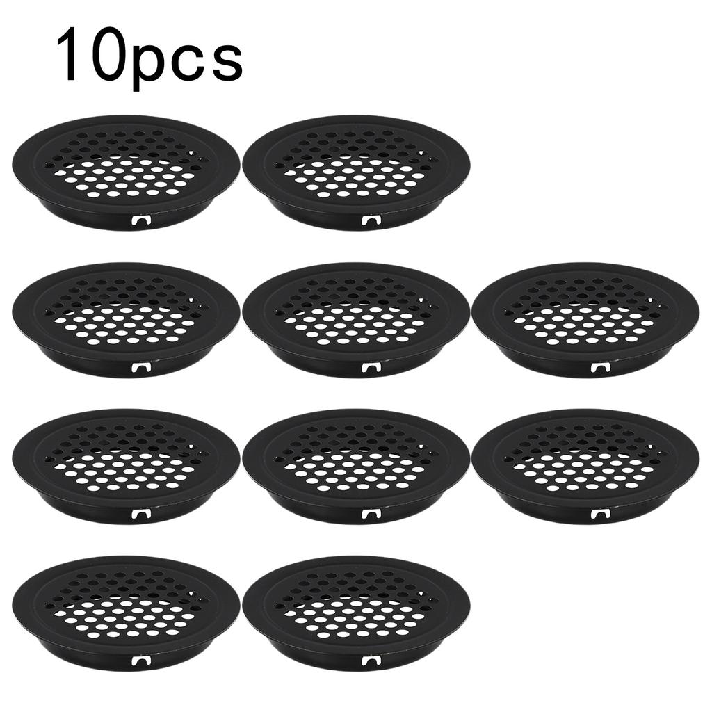 10pcs Round Cabinet Air Duct Vent 25/29mm Steel Louver Mesh Hole Plug Decoration Cover Wardrobe Grille Ventilation Systems