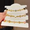 Floral Hand Chain With Gold Plating For Women Fashion Accessory Summer