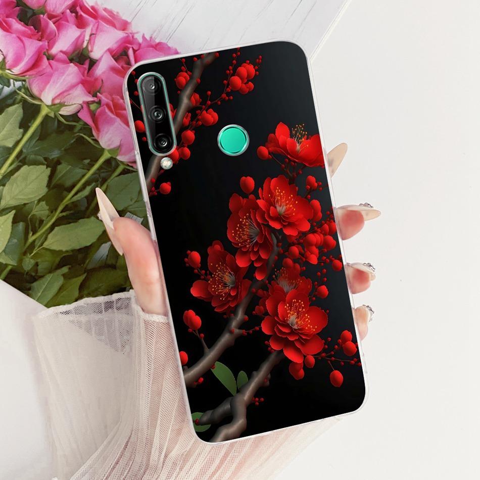 For Huawei Y7p Cute Flower Butterfly Cat Painted Case For Huawei Y7P 2020 ART-L28 ART-L29 Soft Silicone TPU Phone Cases