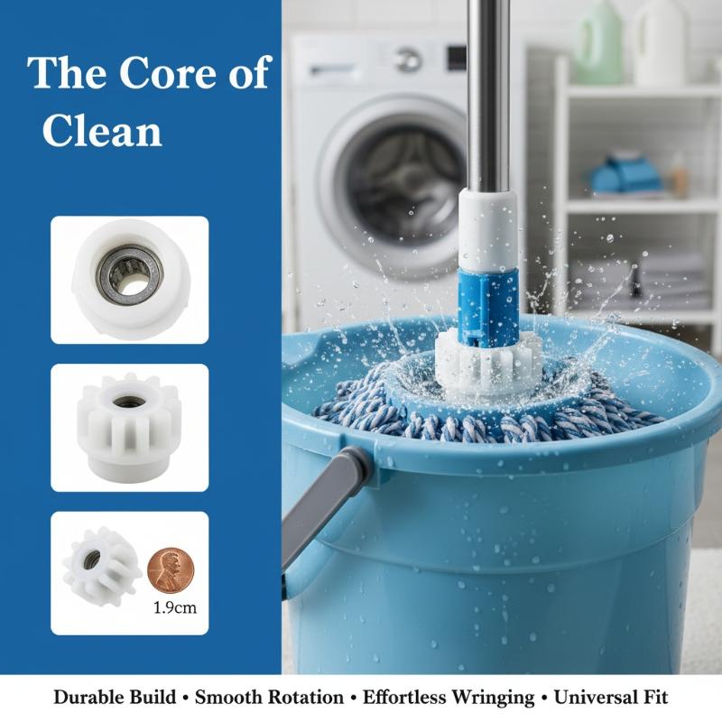 

Запасная часть для швабры Easy Mop Spin Mop: педаль, восьмигранный подшипник, шестерня для ведра с односторонним сцеплением, для домашнего уборщика Black