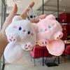 Porte-clés Pendentif Chat en Peluche Squeaker Intégré Mignon Corps Gros Chaton Animé Peluches Décoratif Doux Animal en Peluche Poupée Jouet Charmes Sac à Dos