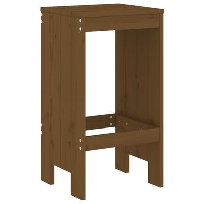 Bar Stool Set 2 Pcs Honey Brown 40 X 36 X 75 Cm Solid Pine Wood