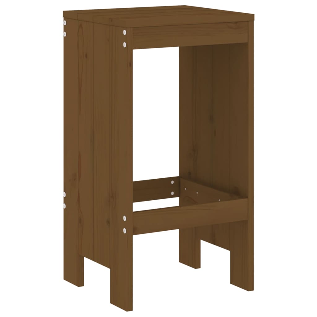 Bar Stool Set 2 pcs Honey Brown 40 x 36 x 75 cm Solid Pine Wood