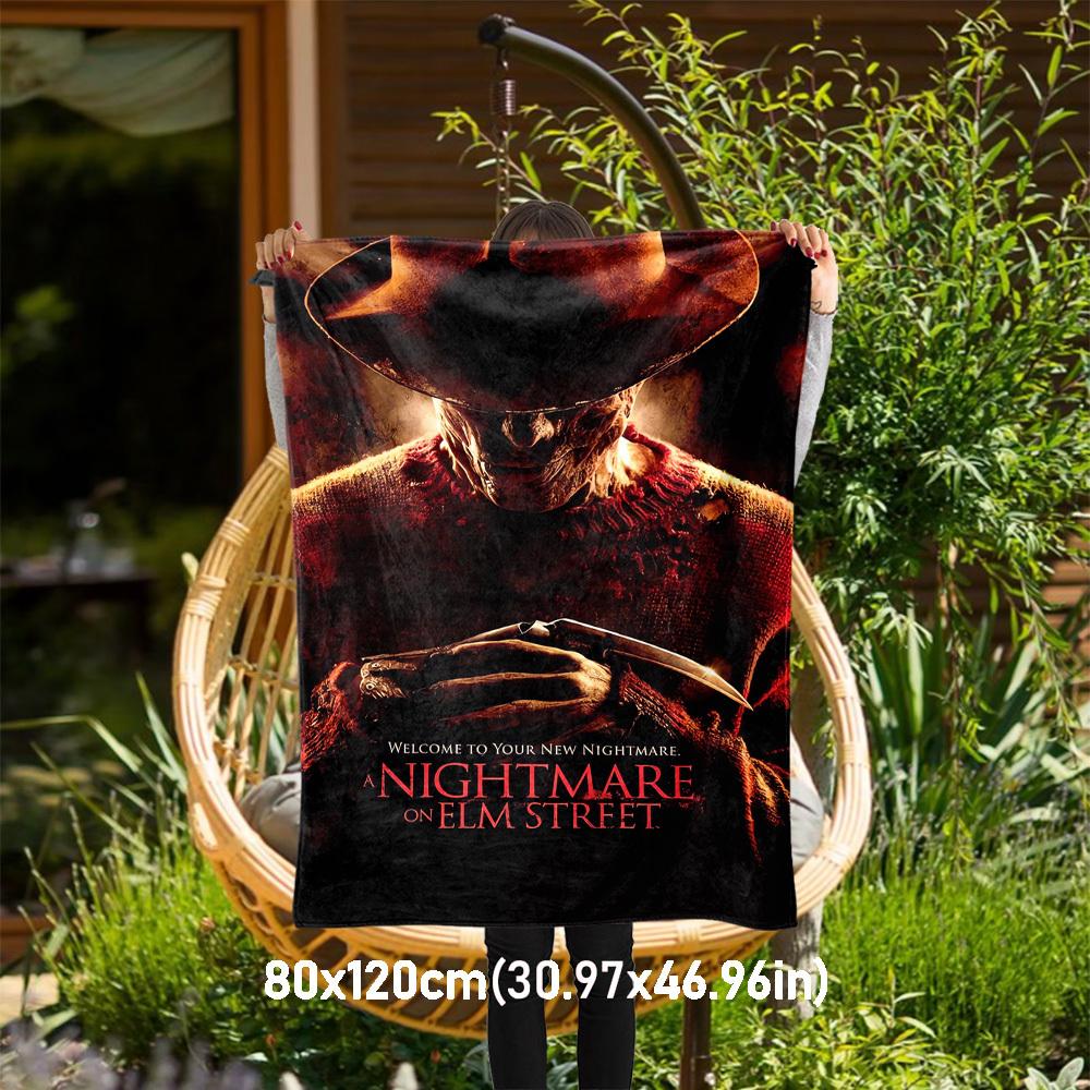nightmare elm street freddy - Throw Blanket, Soft Bedding Cover, Flannel Blankets, Living Room, Travel, Camping,All Seasons Use98