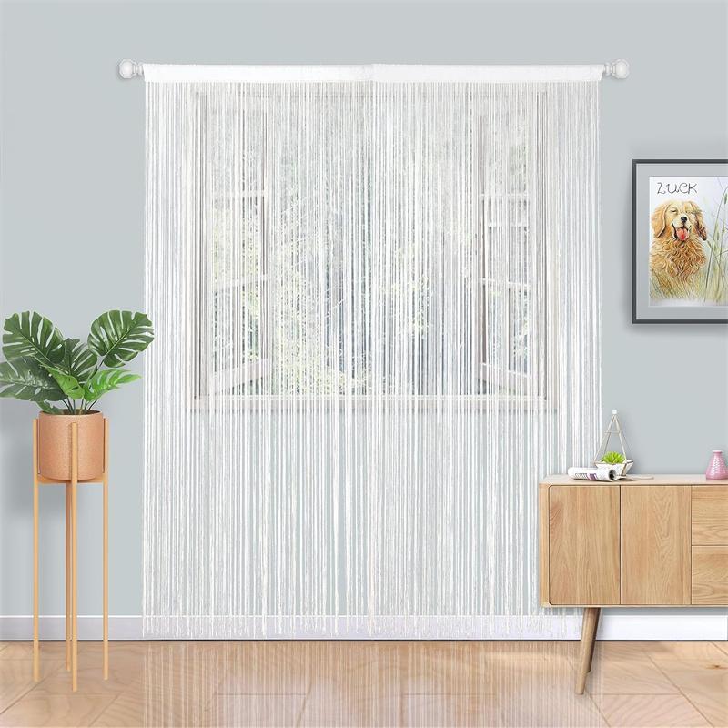 4pcs String Curtains for Doorways Glitter Beaded Curtains Door Sparkle Beads Curtain Open Closet Laundry Hanging Glisten Beads Window Girls