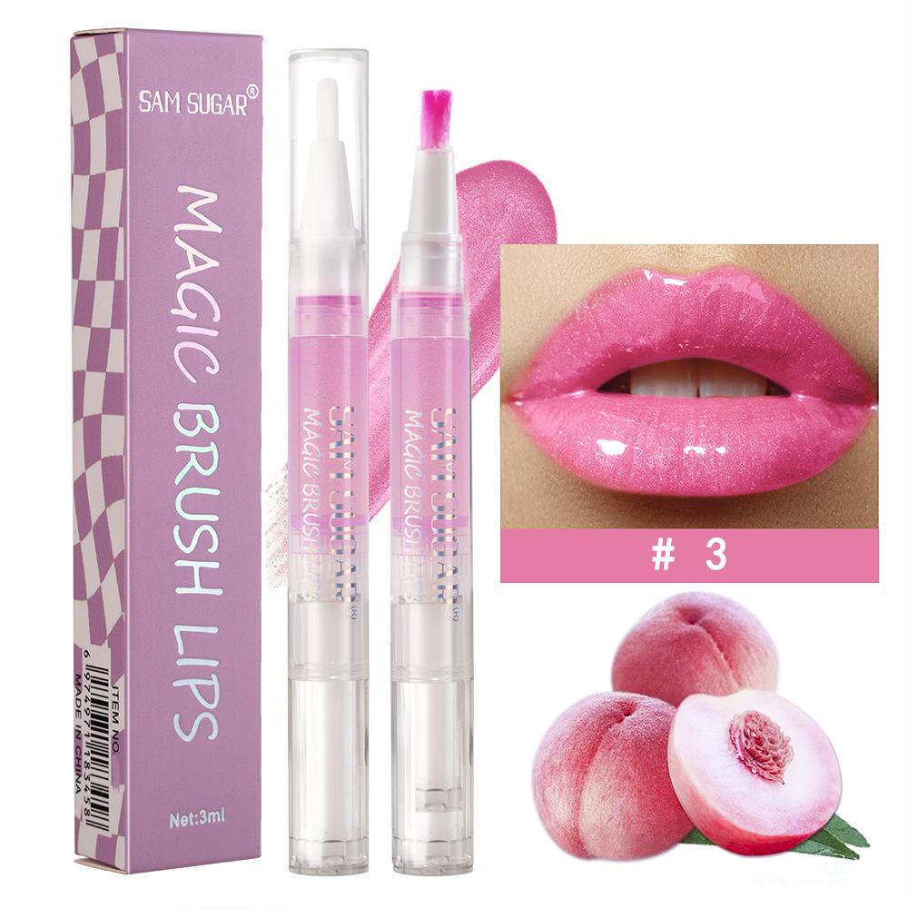 

6-цветный фруктовый блеск для губ, придающий объем, желеобразный увлажняющий блеск для губ, вращающийся тинт для губ, прозрачное масло для губ, полнота, макияж, уход за губами