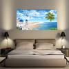 Nordische Blaue Meereslandschaft Santorini Leinwandbild Wandkunst Landschaft aus Blauem Meer und Himmel Poster und Drucke für Wohnzimmer Zuhause