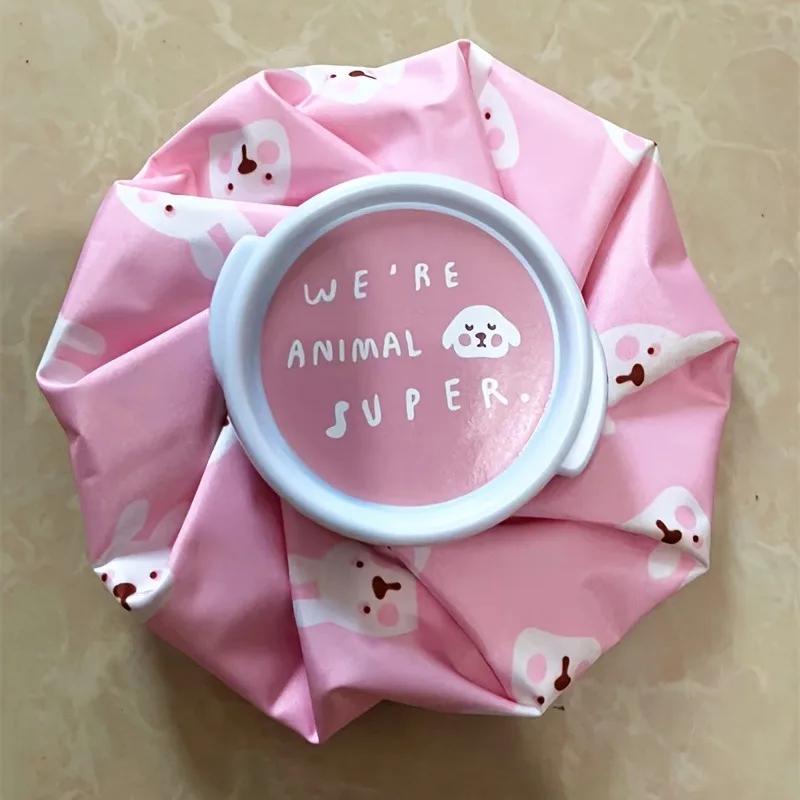 

Мультяшный пакет со льдом из ткани, заполняющий воду, многоразовые симпатичные пакеты для холодной и горячей терапии, физиотерапевтические упражнения, физический охлаждающий пакет со льдом розовый