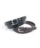 Damiswi Round Buckle Slim Cowhide Belt [2 Colors]