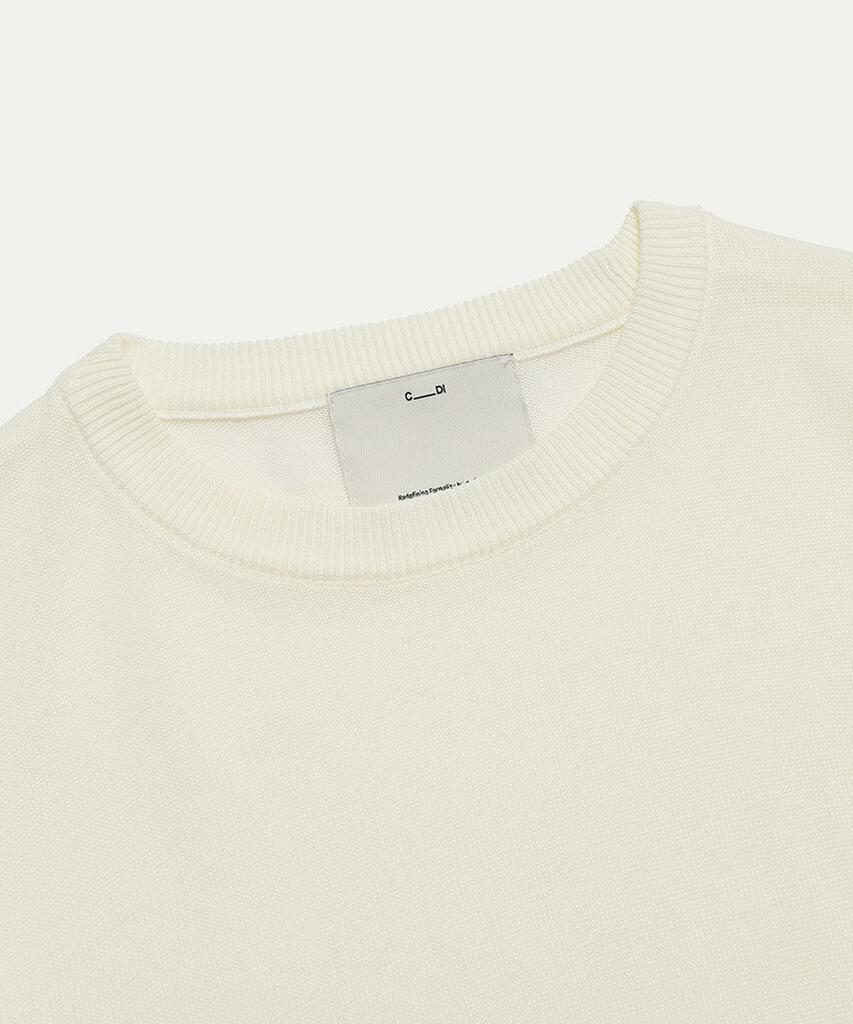 STCO Codigallery Lightweight Round Knit Ivory (Regular Fit)_Cktva01Nsi
