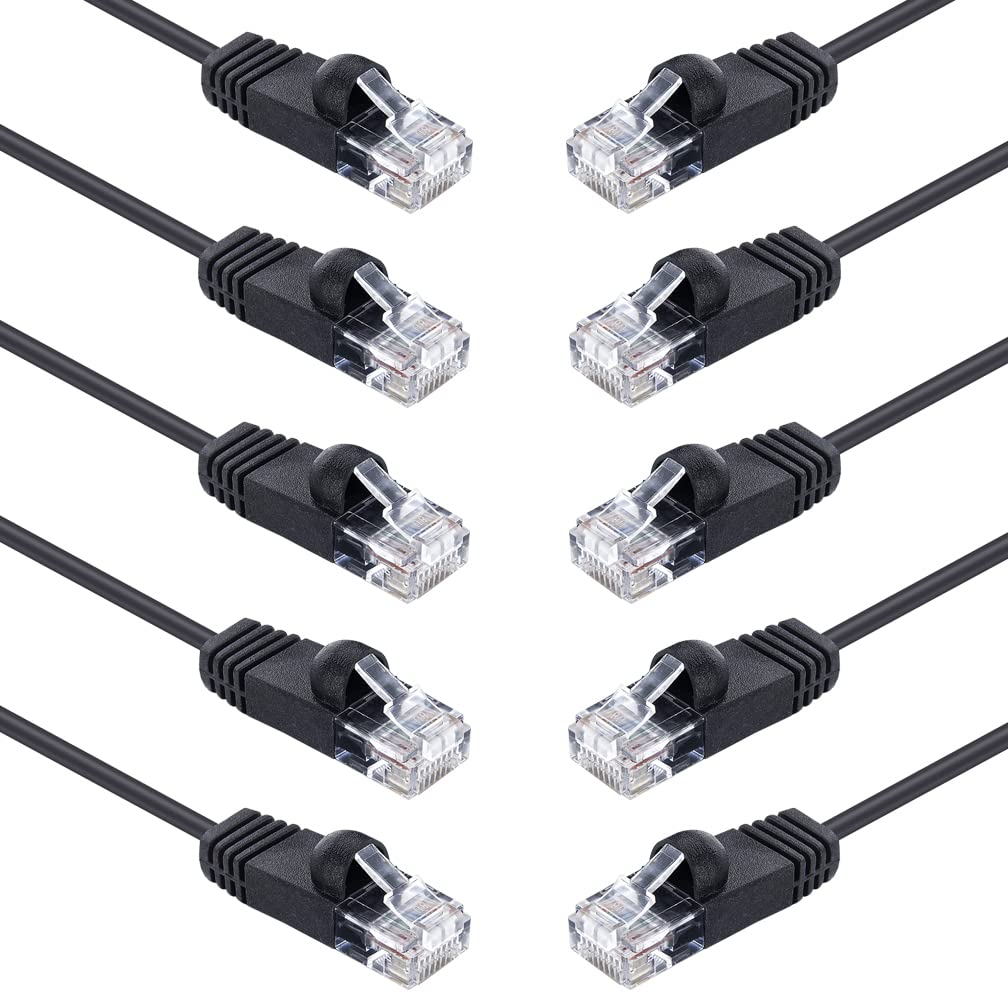 10Gtek LAN To 7m CAT6 Ethernet Unshielded Pack of CAT6 with RJ45 Network Cable Cable, 0.2m Selectable, Cable, (UTP), 10, Compliant, Connectors, 0.5m