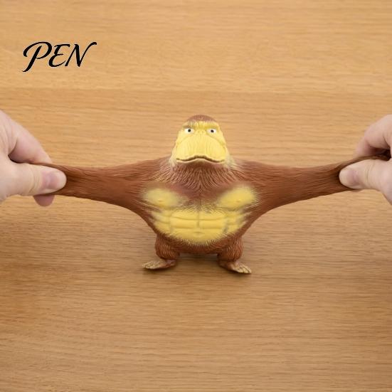 Portable Stress Toy Relief Gorilla Squeeze Toy, Slow Rising Orangutan Fidget Animal Reliever Anxiety Reduction Shape Sensory for Kids Adults