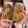 Fantasy Golden Beast For Samsung A 31 32 A33 A34 35 14 A15 13 16 25 26 50 52 53 54 55 56 70 71 72 73 Golden Glass Phone Case
