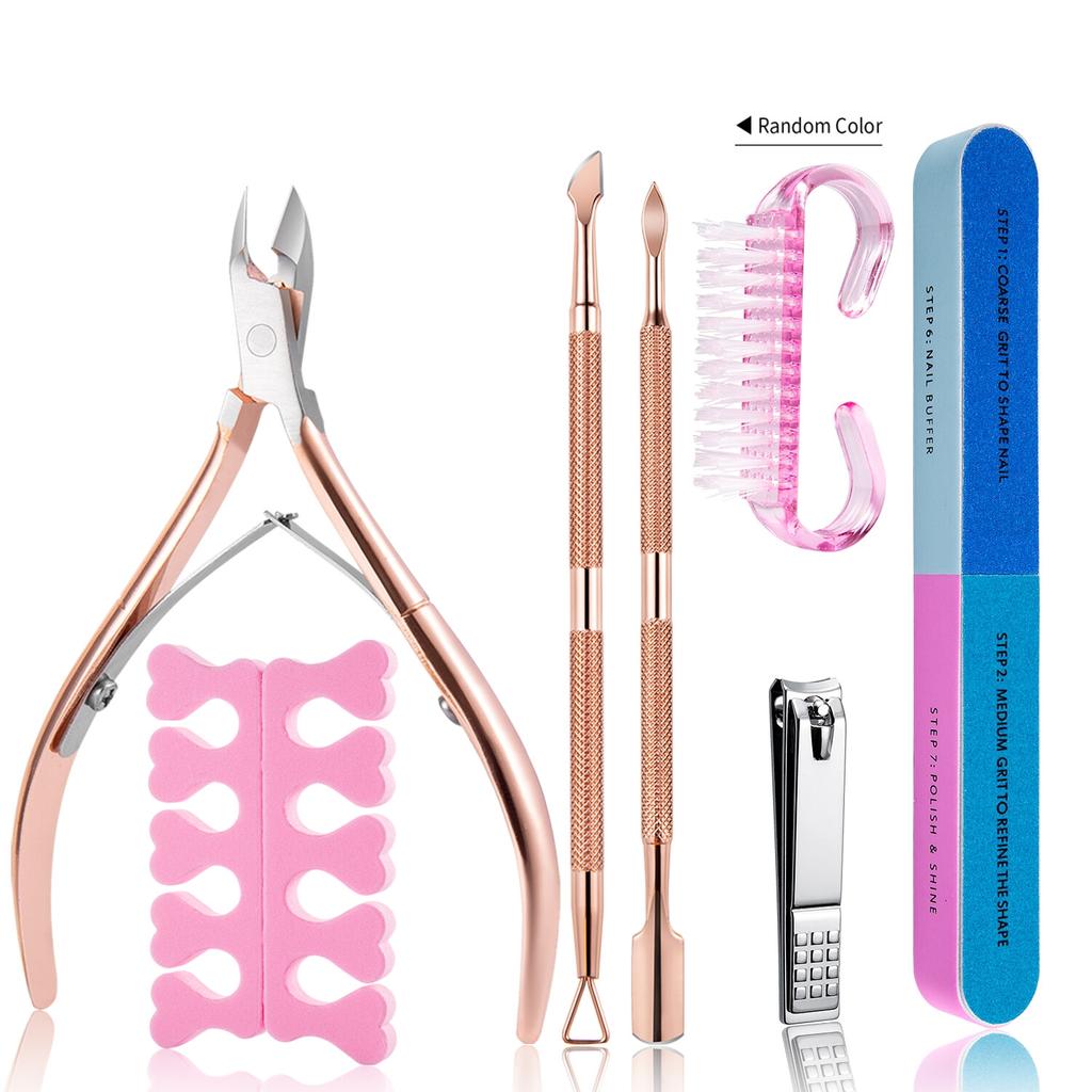 Maniküre Set Nail Art Peeling Werkzeuge Schere Zange Peeling Schieber Tote Haut Nagelhautschieber Zange Löffel Entferner Knipser Schneider