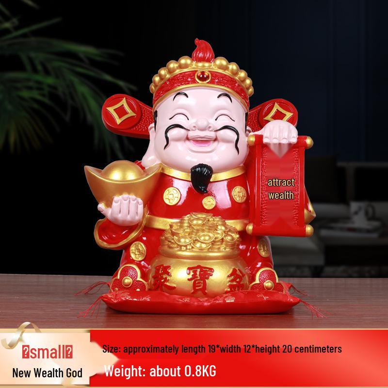 2024 God of Wealth New Year Decorations: Creative & Cute Ornaments for Home, Living Room, or Shopping Mall Window Displays