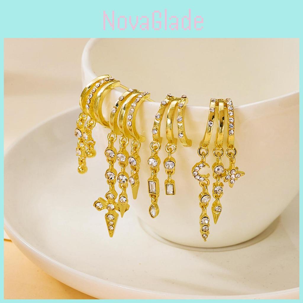 Elegant Alloy Butterfly And Leaf Design Ear Jewelry For Casual Office Wear