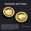 10Pcs Vintage Metal Buttons Round Gold High-End Exquisite Sweater Cardigan Top Woolen Suit Coat Buttons