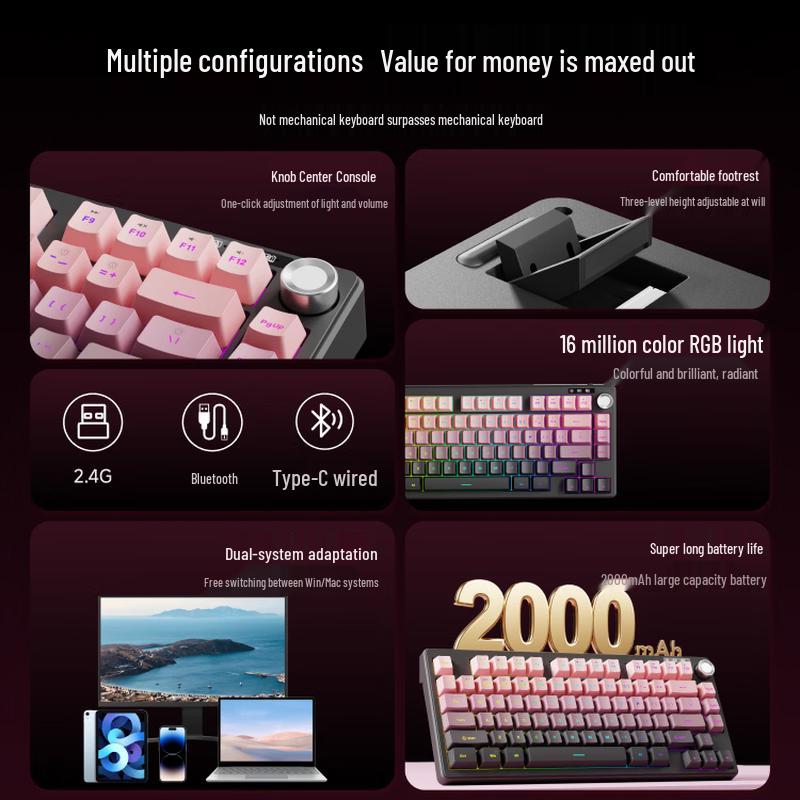 Pioneer F75 RGB Wired Mechanical Feel Keyboard