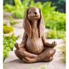 Resin Cross-Legged Long-Eared Rabbit Garden Sculpture