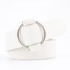 Womens Fashionforward Faux Leather Wide Belt With Elegant Smooth Buckle Design