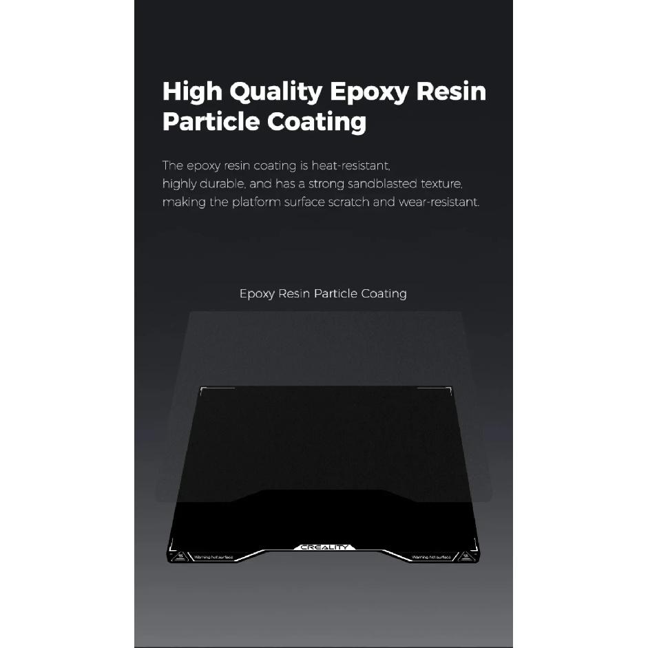 Creality Hi Epoxy Resin Build Plate High Strength Wear Resistance Flatness Hi Double Sided Black Textured PEI Printing Platform