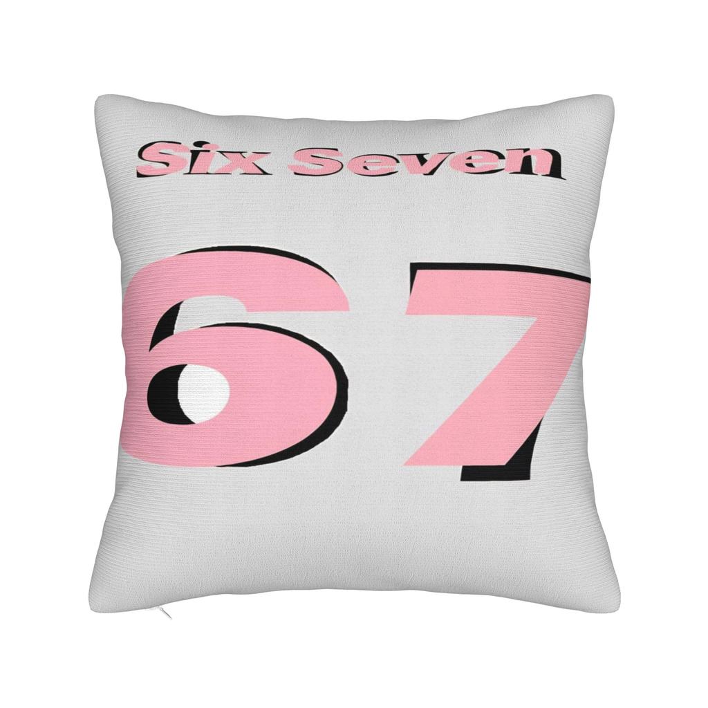 67 Six Seven Meme Pillow Case Comfy Pillow Cover Vintage Cushion Cover For Living Room Chair