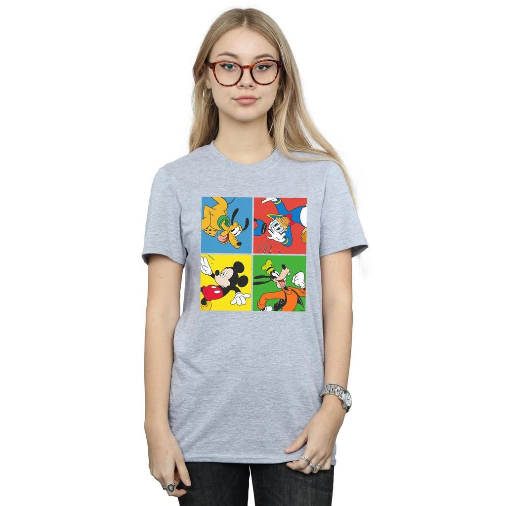 Disney Womens/Ladies Mickey Mouse Friends Cotton Boyfriend T-Shirt