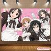 VIKAMA Japanese Maid Cartoon Tapestry Anime Girl Background Cloth Diffuse Exhibition Maid Room Decoration Home Decoration