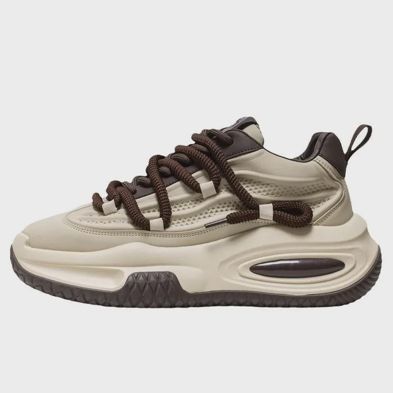 Men's Trendy Thick-Soled Sneakers: Hong Kong Style, Breathable, and Perfect for Every Season