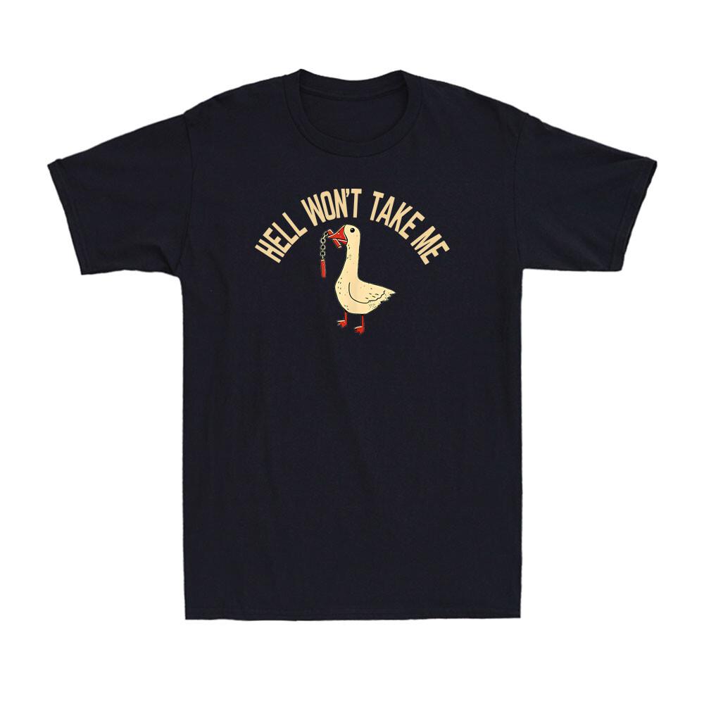 Hell Won t Take Me Silly Goose Vintage Goose Duck Men s Short Sleeve T-Shirt S разноцветный