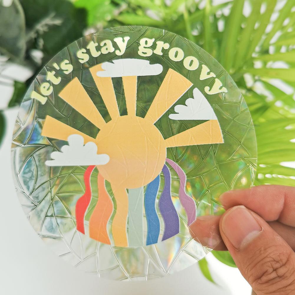 Rainbow Sun Catcher Wall Stickers PVC Window Mirror Sticker Bedroom Decoration Window Decal For Home Decor Rainbow Maker