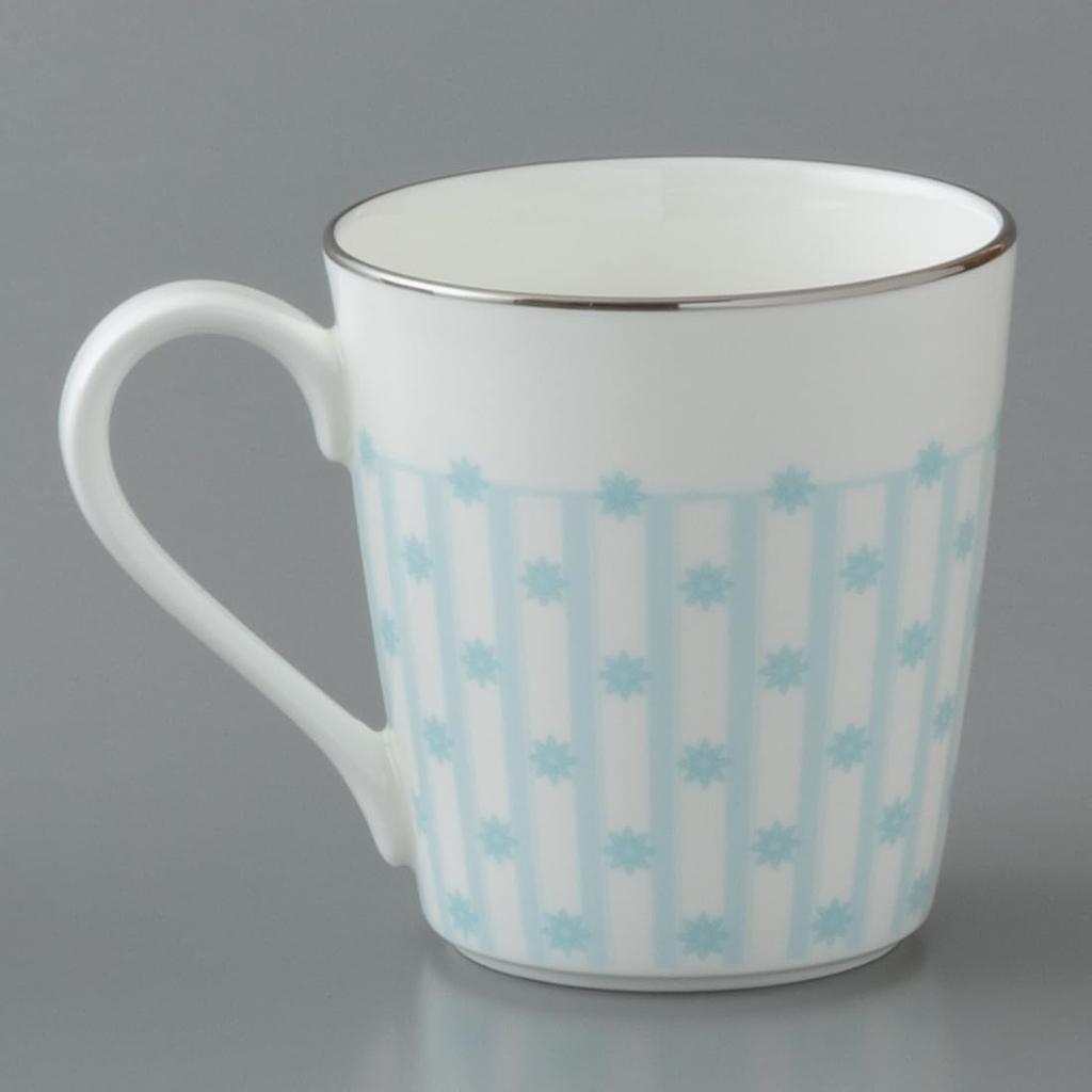 NARUMI Small Floral Cute and Microwave Made In Gift Felicita! Mug, 290cc, Blue, Print, Stylish, Gift, Safe, Japan, Boxed, 52556-2773