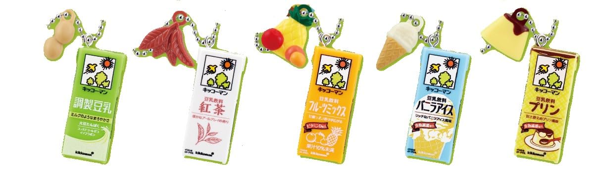 

Kikkoman Соевое молоко Коллекция миниатюрных брелоков Соевое молоко 2-я чашка из 5 Гача [Набор (полный)]