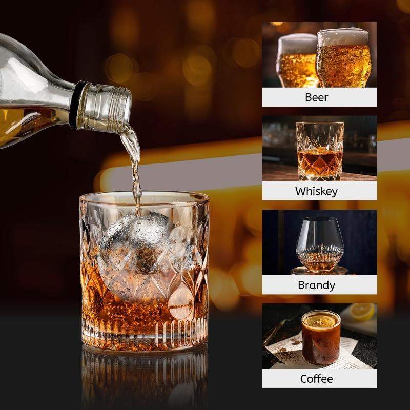 1/2 Pc Stainless Steel Frozen Ball Ice Round Ice Cube Whiskey Stone Ball Shape Beverage Beer Cooler Bar Party Accessories Tools
