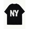 Γυναικείο oversized t-shirt με στάμπα New York Stamp με το άγαλμα της ελευθερίας