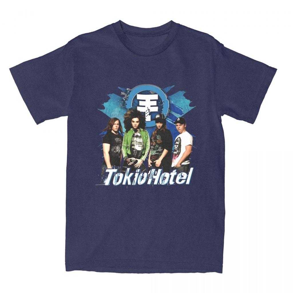 Man TShirt Tokio Hotel TShirts Leisure German Music Band Summer Tee Shirt Vintage Pattern Cotton Tops Plus Size 6XL